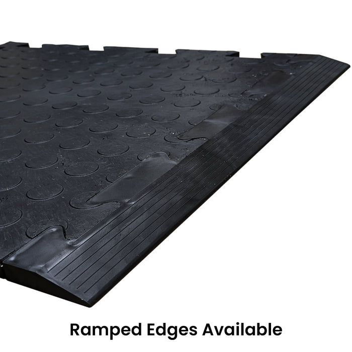 Coinect Garage Floor Tiles - 30 Pack Heavy Duty Interlocking PVC Black