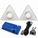 2x 24V Dimmable Aluminium Triangle Surface Mounted LED Under Cabinet Light and Driver Kit, 3 White Colours