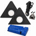 2x 24V Dimmable Black Triangle Surface Mounted LED Under Cabinet Light and Driver Kit, 3 White Colours