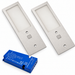 2x 24V Aluminium 175mm Super Slim Rectangle Surface Mounted LED Under Cabinet Light and Driver Kit, 3 White Colours
