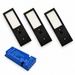 3x 24V Black 175mm Super Slim Rectangle Surface Mounted LED Under Cabinet Light and Driver Kit, 3 White Colours