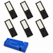 6x 24V Black 175mm Super Slim Rectangle Surface Mounted LED Under Cabinet Light and Driver Kit, 3 White Colours