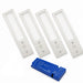 4x 24V Aluminium 200mm Super Slim Rectangle Surface Mounted LED Under Cabinet Light and Driver Kit, 3 White Colours