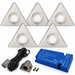 5x 24V Dimmable Aluminium Triangle Surface Mounted LED Under Cabinet Light and Driver Kit, Cool White 6000K