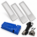 3x 24V Dimmable Aluminium 200mm Super Slim Rectangle Surface Mounted LED Under Cabinet Light and Driver Kit, Natural White 4000K