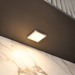 Aluminium Low Profile Square Surface Mounted LED Under Cabinet Light installed beneath kitchen cabinets
