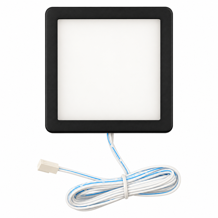 Black Low Profile Square Surface Mounted LED Under Cabinet Light detail