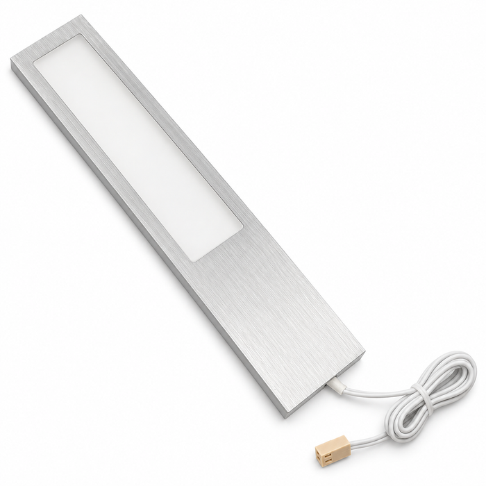 Aluminium 200mm Super Slim Rectangle Surface Mounted LED Under Cabinet Light detail