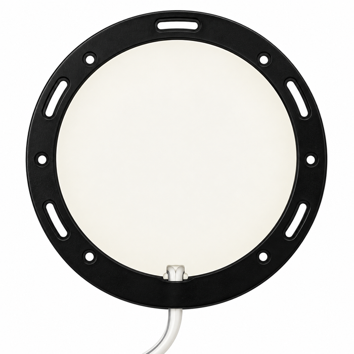 Black Super Slim Round Surface Mounted LED Under Cabinet Light detail