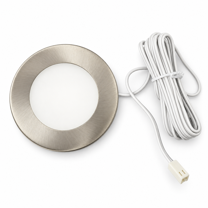 Aluminium Super Slim Round Surface Mounted LED Under Cabinet Light detail