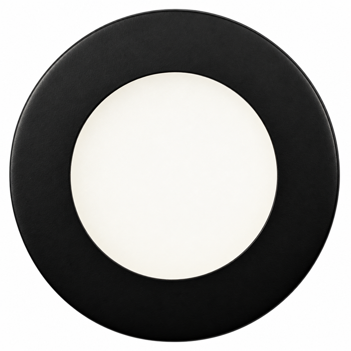 Black Super Slim Round Surface Mounted LED Under Cabinet Light detail