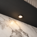 Aluminium Round Surface Mounted LED Under Cabinet Light installed beneath kitchen cabinets