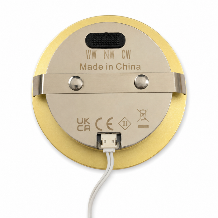 Brass Round Recessed LED Under Cabinet Light detail
