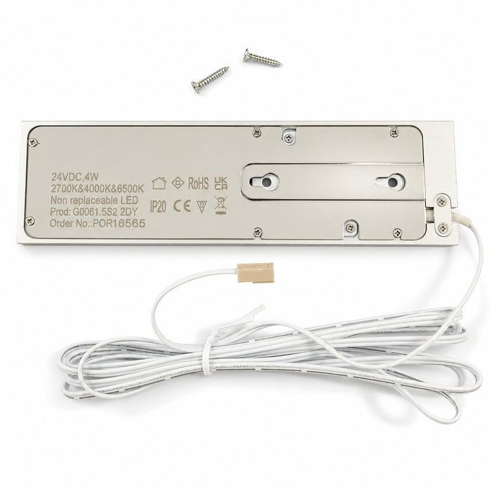 Aluminium 175mm Super Slim Rectangle Surface Mounted LED Under Cabinet Light detail