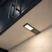 Black 175mm Super Slim Rectangle Surface Mounted LED Under Cabinet Light installed beneath kitchen cabinets