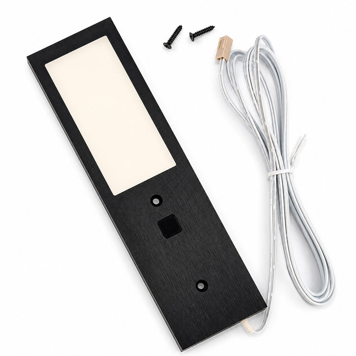 Black 175mm Super Slim Rectangle Surface Mounted LED Under Cabinet Light detail
