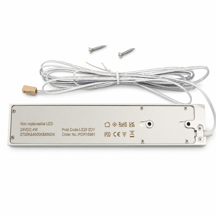 Aluminium 200mm Super Slim Rectangle Surface Mounted LED Under Cabinet Light detail