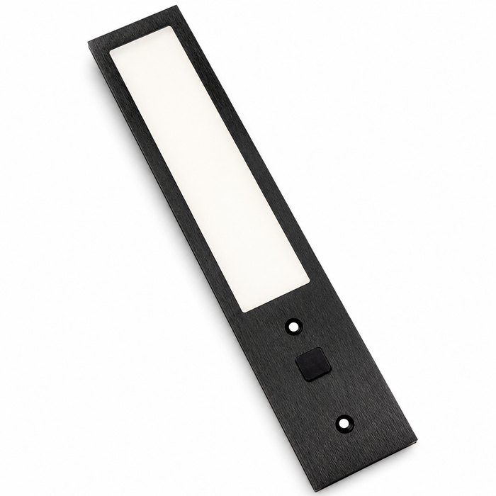 Black 200mm Super Slim Rectangle Surface Mounted LED Under Cabinet Light detail