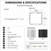 Aluminium Low Profile Square Surface Mounted LED Under Cabinet Light dimensions