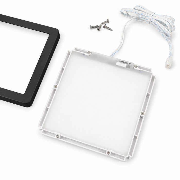 Black Low Profile Square Surface Mounted LED Under Cabinet Light detail