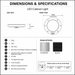 Aluminium Super Slim Round Surface Mounted LED Under Cabinet Light dimensions