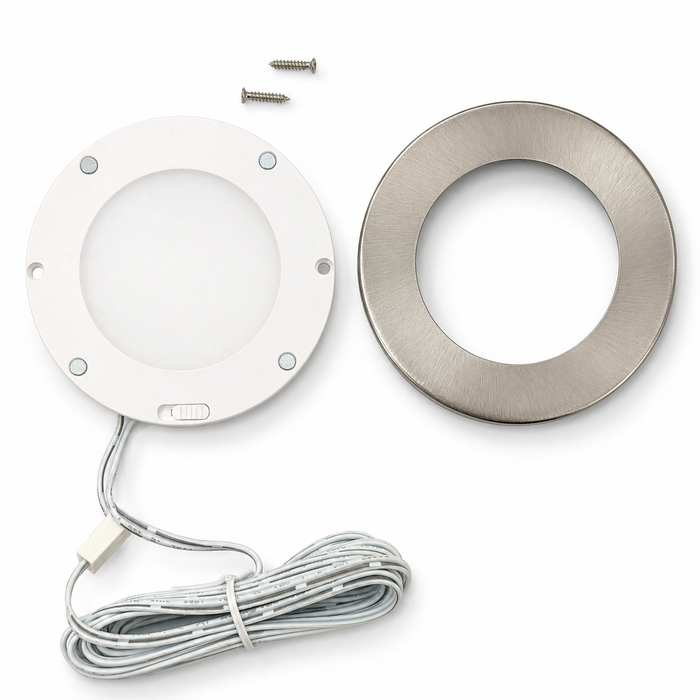 Aluminium Super Slim Round Surface Mounted LED Under Cabinet Light detail