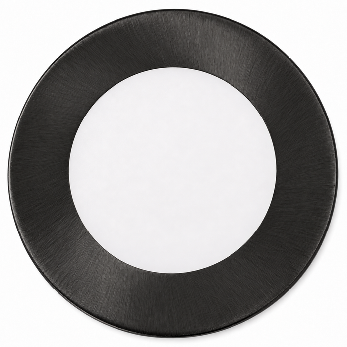 Black Super Slim Round Surface Mounted LED Under Cabinet Light detail