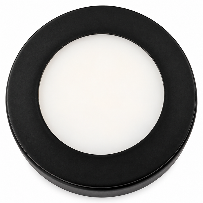Black Round Surface Mounted LED Under Cabinet Light detail