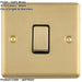 3 PACK 1 Gang Single Light Switch SATIN BRASS 2 Way 10A Black Trim & Metal Rocker
