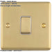 3 PACK 1 Gang Single Light Switch SATIN BRASS 2 Way 10A White Trim & Metal Rocker