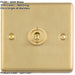 3 PACK 1 Gang Single Retro Toggle Light Switch SATIN BRASS 10A 2 Way Lever Plate