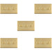 5 PACK 3 Gang Triple Retro Toggle Light Switch SATIN BRASS 10A 2 Way Lever Plate