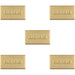 5 PACK 4 Gang Quad Retro Toggle Light Switch SATIN BRASS 10A 2 Way Lever Plate