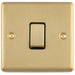 1 Gang 20A DP Single Switch SATIN BRASS & Black Trim Appliance / Boiler Power