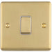 1 Gang 20A DP Single Switch SATIN BRASS & White Trim Appliance / Boiler Power
