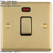 1 Gang 20A DP Single Switch & Neon Power Indictor SATIN BRASS & Black Trim