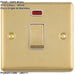 1 Gang 20A DP Single Switch & Neon Power Indictor SATIN BRASS & White Trim