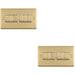 2 PACK 6 Gang Multi Light Switch SATIN BRASS 2 Way 10A White Trim & Metal Rocker