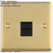 BT Telephone Master Socket SATIN BRASS & Black Telephone Wall Plate