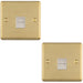 2 PACK BT Telephone Master Socket SATIN BRASS & White Telephone Wall Plate