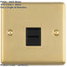 2 PACK BT Telephone Slave Extension Socket SATIN BRASS & Black Secondary Wall Plate