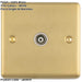 1 Gang Single TV Coaxial Aerial Socket SATIN BRASS & White Female Wall Plate Outlet