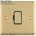 2 PACK 13A DP Unswitched Fuse Spur SATIN BRASS & Black Mains Isolation Wall Plate