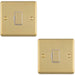 2 PACK 13A DP Unswitched Fuse Spur SATIN BRASS & White Mains Isolation Wall Plate