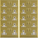 10 PACK 2 Gang Double UK Plug Socket POLISHED BRASS & WHITE 13A Switched Mains Wall Power Outlet