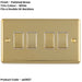 4 Gang Quad Light Switch POLISHED BRASS 2 Way 10A White Trim & Metal Rocker