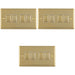 3 PACK 4 Gang Quad Light Switch POLISHED BRASS 2 Way 10A White Trim & Metal Rocker