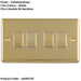5 PACK 4 Gang Quad Light Switch POLISHED BRASS 2 Way 10A White Trim & Metal Rocker