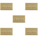 5 PACK 4 Gang Quad Light Switch POLISHED BRASS 2 Way 10A White Trim & Metal Rocker