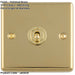 1 Gang Single Retro Toggle Light Switch POLISHED BRASS 10A 2 Way Lever Plate